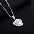 Iced Out Ace of Spades Pendant — 14K Gold