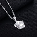 Iced Out Ace of Spades Pendant — 14K Gold