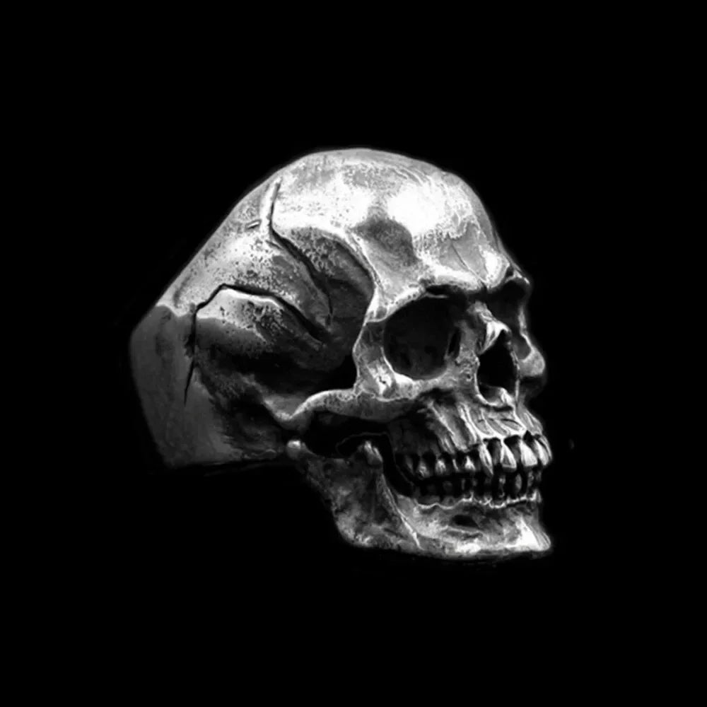 European and American New Fashion Men's Calvarium Skull Ring Gothic Bicycle Ring Motorcycle Band Jewelry