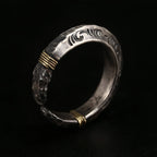 Retro Tang Grass Pattern Spearhead Adjustable Open Ring For Men Silver-plated Copper Punk Gothic Edgy Jewelry Accessories Gift