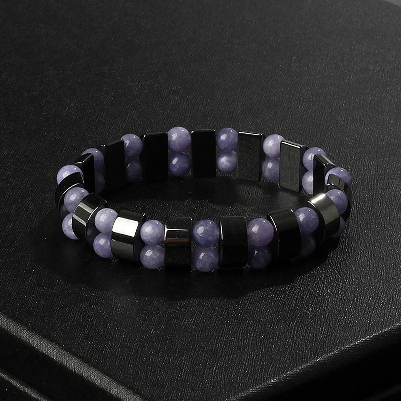 Fashion Wave Hematite Magnetic Bracelet Men Original Beaded Hematite Energy Bracelets for Women Positive Energy Jewelry