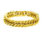 Men's Chunky 8/10/12/15MM Stainless Steel Cuban Chain Bracelets,Never Fade Silver Color Metal Hip Hop Male Wristband Pulseira