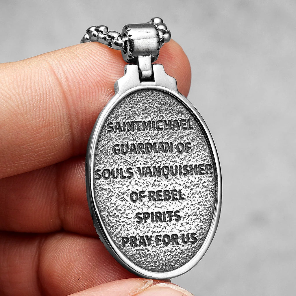 Archangel Michael Pendant — Stainless Steel