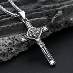 Fashion 316L Stainless Steel Christian Cross Necklace For Men Women Hip Hop Cool Religious Charm Pendant Punk Jewelry