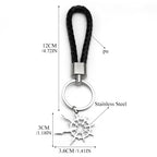 Gothic Silver Boomerang Keychain — Stainless Steel