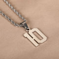 Custom Basketball Baseball Numeral Necklaces For Men Women Personalized Stainless Steel Jewelry Sportsmanship Gift For Boyfriend
