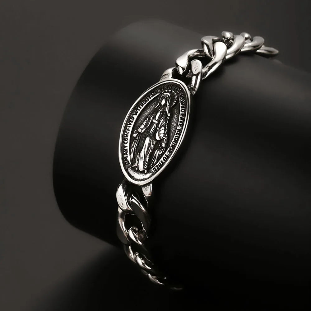 Virgin Mary Prayer Bracelet — Stainless Steel