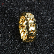 Cuban Ring — Gold-Tone Gloface Chain Mens