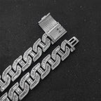 Iced Out Cuban Chain Necklace Stainless Steel 16MM