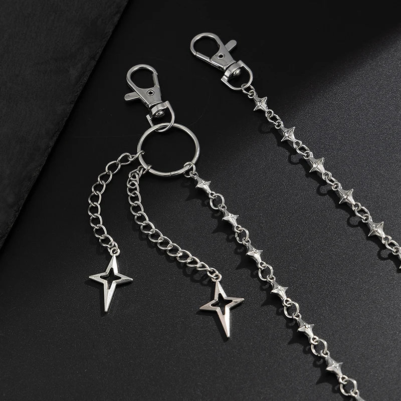 Vintage Gothic Jeans Chain Keychain — Waist Belt Pants Chain