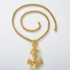 Luxury Men's Women's Pirate Ship Anchor Pendant Necklace