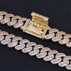 Iced Out Cuban Chain Necklace Stainless Steel 12MM