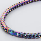 Hip-Hop Men's Necklaces Rainbow Gold Color 8/10MM Wide Stainless Steel Link Neck Chains for Men Birthday Jewelry Gift