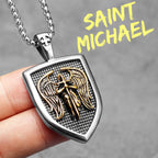 Archangel St.Michael Pendants Stainless Steel Men Women Necklaces Chain Punk Rock Retro Jewelry Accessories Best Gift