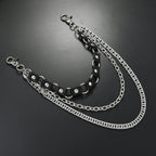 Punk style multi-layer spiky jeans chain Hip hop hip hop waist chain