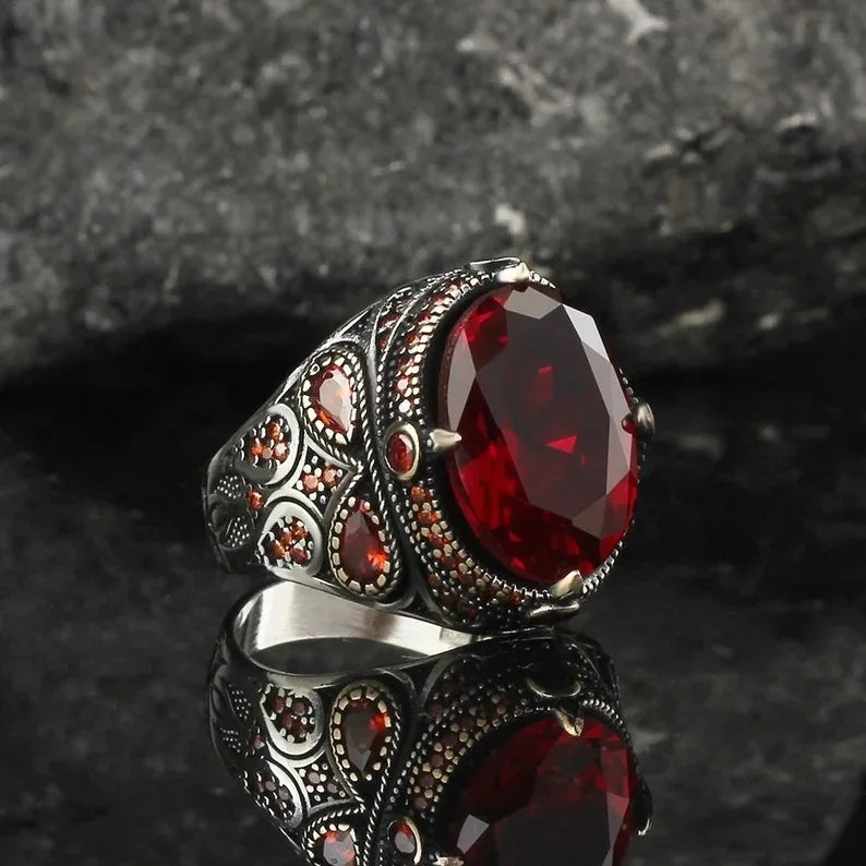 Multi-Color Adjustable Ring for Men — Zinc Alloy
