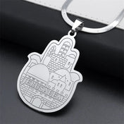 Jerusalem Palace Solomon Necklace Stainless Steel Gold Color Hamsa Hand Jewish Israel Judaism Necklaces Jewelry cadenas N3680S02