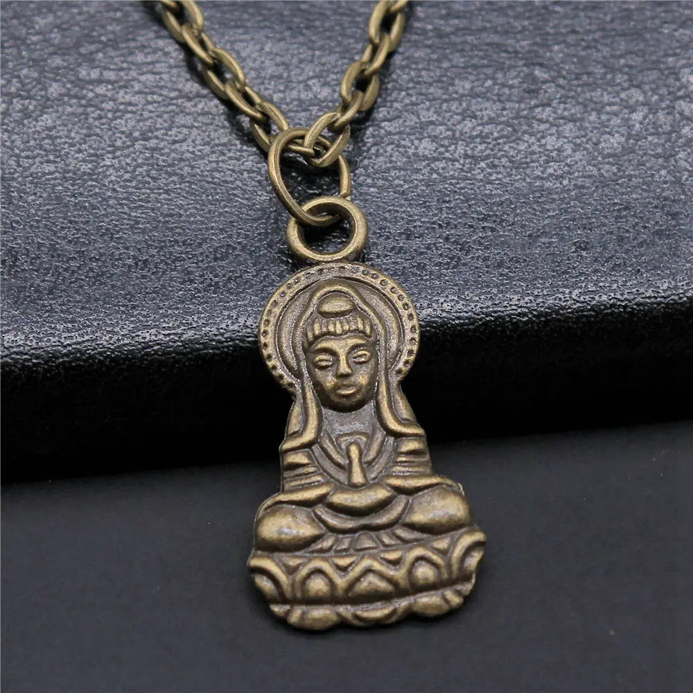 Vintage Chief Pharaoh Necklace On The Neck 43Cm Chain Girl Jewellery Beach Art Supplies