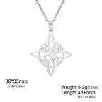 Witch Knot Pentagram Double Amulet Protection Necklace