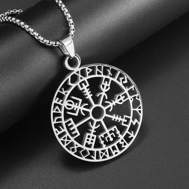 Nordic Ship Rudder Anchor Pendant — Stainless Steel