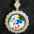 Statement Photo Pendant Necklace Rotating