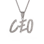 Hip Hop Rock Rapper Blessing Alphabet Pendant Necklace for Personality Men Fashion Street Trend Jewelry Accessories Gift