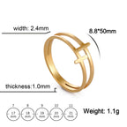 Gothic Wedding Cross Ring — Stainless Steel