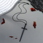 Retro Cross Pendant Necklaces for Women Men Gothic Steampunk Skull Necklace Chain Hip Hop Jewelry Gifts