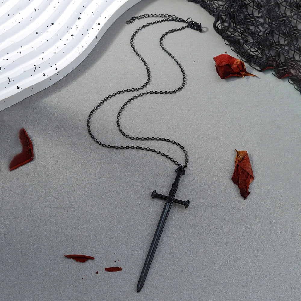 Retro Cross Pendant Necklaces for Women Men Gothic Steampunk Skull Necklace Chain Hip Hop Jewelry Gifts