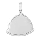 Iced Out Helmet Pendant Necklace CZ
