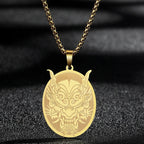 QIMING Dainty Saint George Pendant Necklace For Men Stainless Steel Warrior St. George's Dragon Medallion Mythology