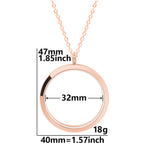 Round Pendant Necklace Locket Charm Stainless Steel Necklaces For Women Men Jewelry Chain Around Neck Necklace Decoration Gifts