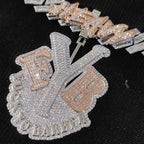 Iced Out Letter Pendant Necklace Name