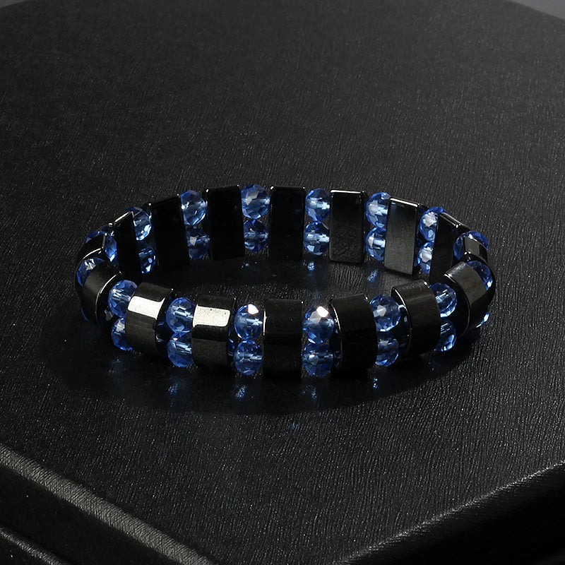 Fashion Wave Hematite Magnetic Bracelet Men Original Beaded Hematite Energy Bracelets for Women Positive Energy Jewelry