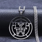 Demon Silver Pendant Seal Orias Women/men Satan