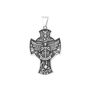 Cross Steel Pendant Vintage 316L Saint Michael
