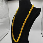 Luxurious 9999 24K real gold versatile dragon bone necklace fashionable men's and women's necklace gold jewelry