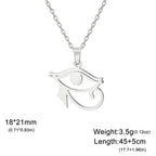 Eye of Horus & Anubis Talisman Pendant Necklace — Stainless Steel