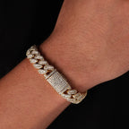 Iced Out Cuban Chain Necklace Stainless Steel 12MM
