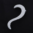 Gothic 925 Silver CZ Stud Earrings Iced Out