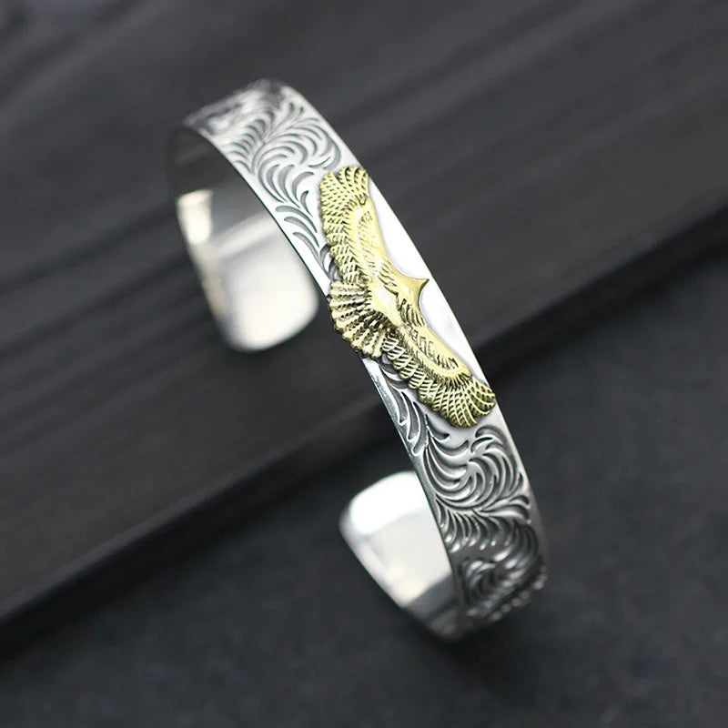 Men\'s Personalized Retro Ethnic Animal Pixiu Bangles Men Women Cuff Bracelets Casual Jewelry Gifts