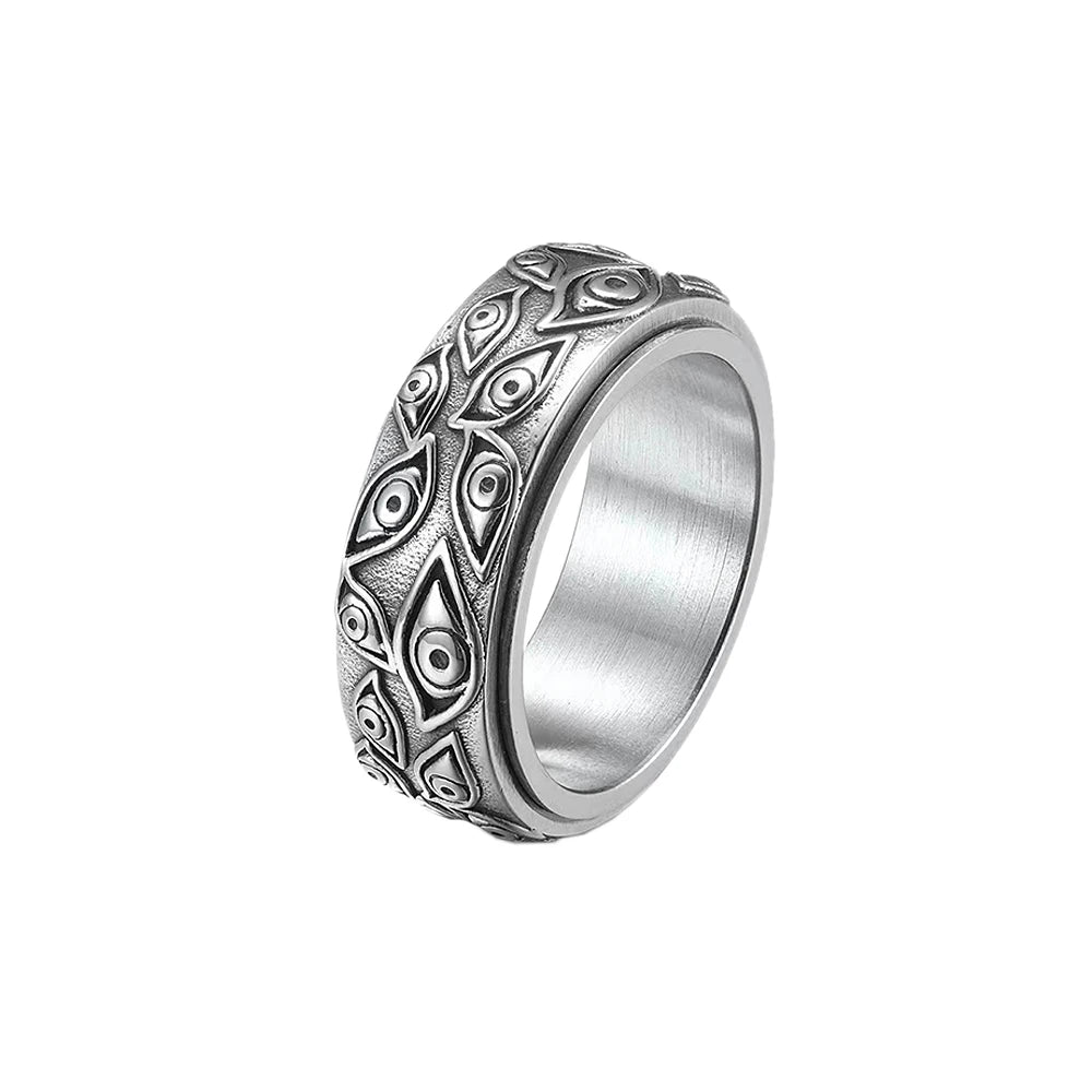 Fashion Punk Stainless Steel Fire Dragon Rings For Men Women Hip Hop Biker Vintage Vikings Animal Ring Amulet Jewelry