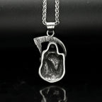 Grim Reaper Skull Biker Pendant Necklace — Stainless Steel