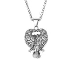 Odin Double Raven Pendant — Stainless Steel