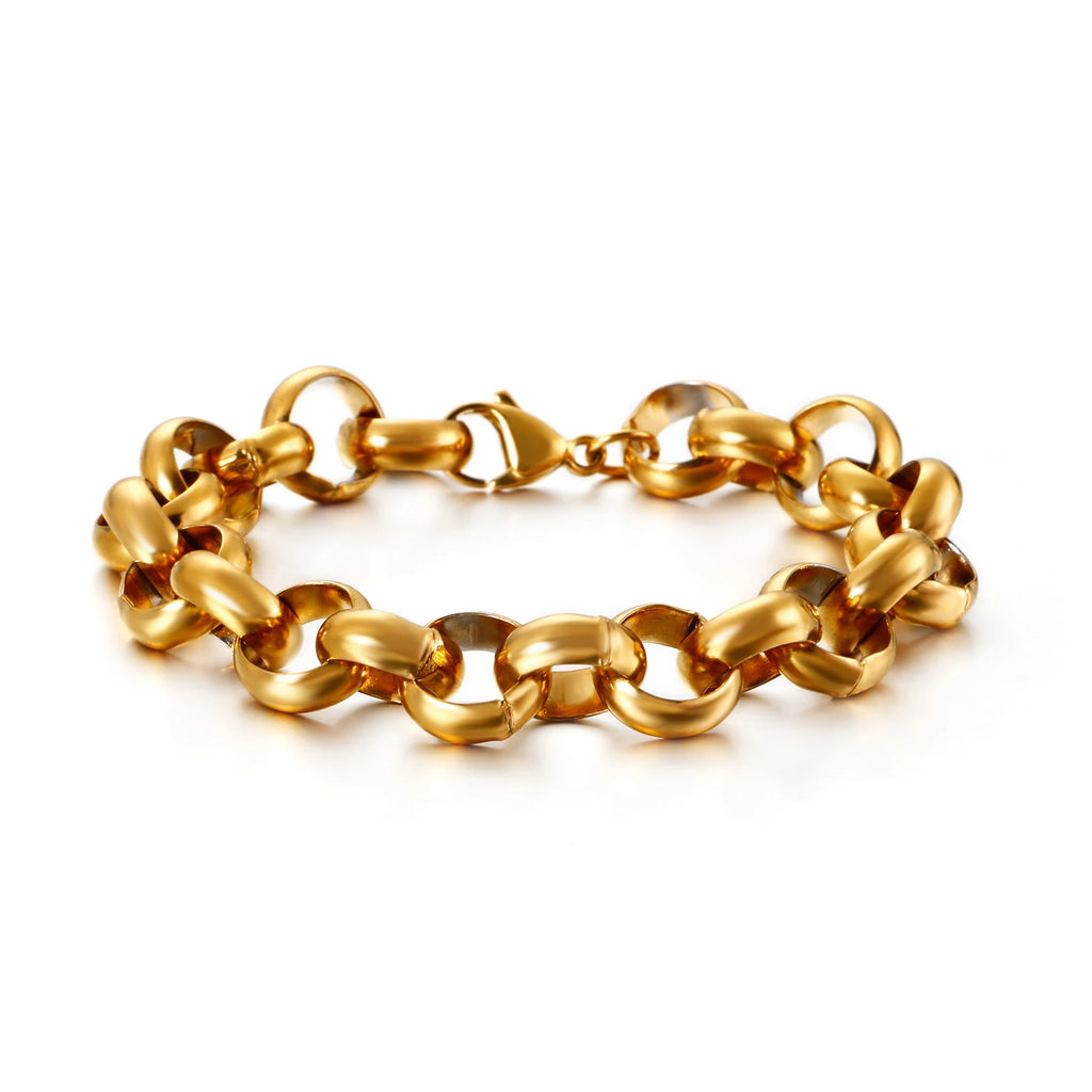 "O" Chain  Luxury Stainless Steel Bracelet Men's High Quality Simple Chunky Link Wholesale Dropshipping Gift