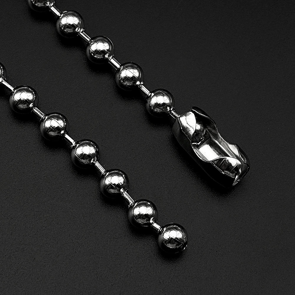 Korean Fashion Lightning Necklace Stainless Steel Ball Bead Chain Flash Pendant Punk Y2K Street Unisex Y2K Hiphop Jewelry Gift