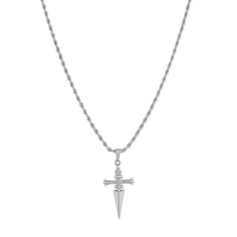 Punk Stiletto Cross Anime Accessories Judgement Chain Necklace Hunter X Hunter Pendant Men's Jewelry Gift for Boys Casual Style