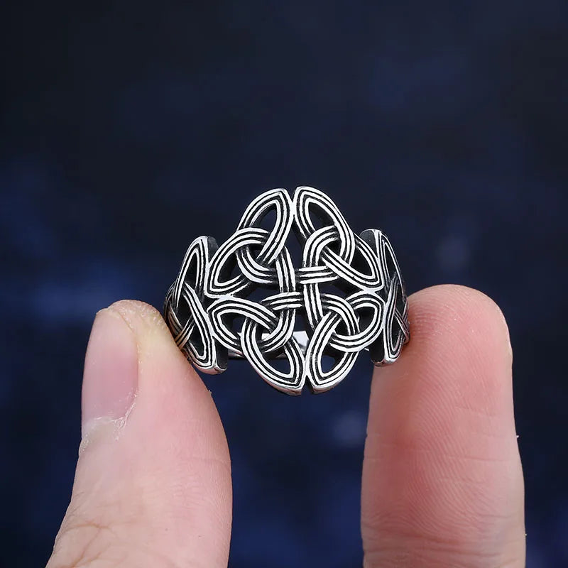 Celtic Knot Ring Polished Vintage for Men — 316L Stainless Steel