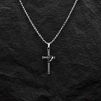 Cross Steel Pendant Japanese Korean Versatile