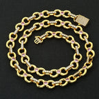 Gold Cuban Chain Necklace Iced Out 12MM CZ